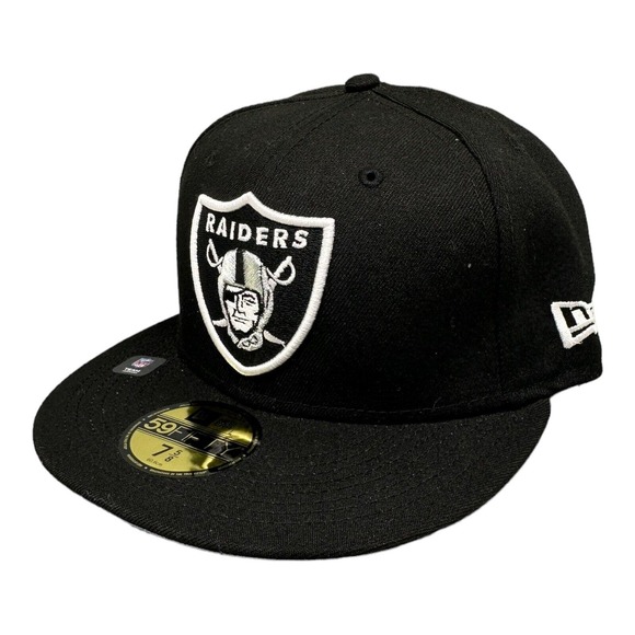 New Era 59FIFTY Fitted Las Vegas‎ Oakland Raiders Team Basics Men's Hat 7-5/8 - Picture 2 of 7